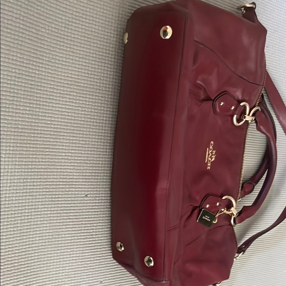 Coach Red Satchel Bag - Picture 4 of 7